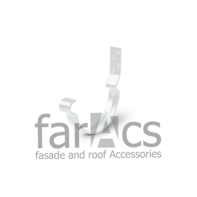 FarAcs СТАЛЬ 125/90 Держатель желоба короткий (Полиэстер-RAL 9003)