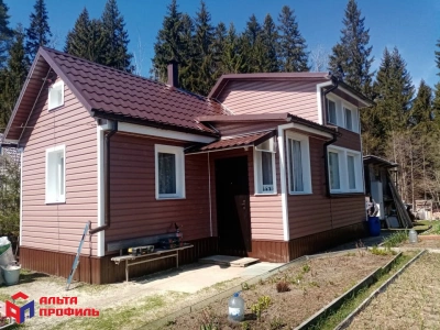 Альта-Профиль Сайдинг-панель KANADA Плюс Премиум акриловая Т-01 0,23м L=3,66м Красно-коричневый