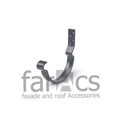 FarAcs СТАЛЬ 125/90 Держатель желоба короткий (Полиэстер-RAL 7024)