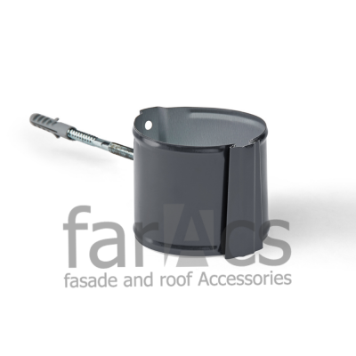 FarAcs СТАЛЬ 125/90 Крепление трубы на кирпич (Полиэстер-RAL 7024)