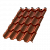 МеталлПрофиль Металлочерепица Монтерроса-M (Agneta-Copper\Copper-0,5 мм)