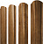 Grand Line Штакетник Полукруглый Slim фигурный  (Print Elite Двухсторонный-Golden Wood-0,45 мм)