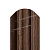 МеталлПрофиль Штакетник металлический TRAPEZE-O 16,5х118 (Ecosteel Матовый двухсторонний-Мореный Дуб-0,5 мм)