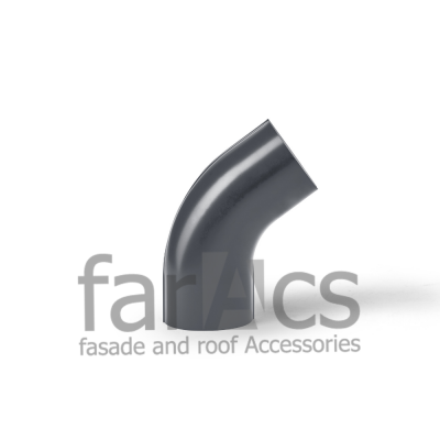 FarAcs СТАЛЬ 125/90 Колено трубы 60° (Полиэстер-RAL 7024)