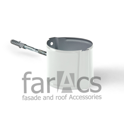 FarAcs СТАЛЬ 125/90 Крепление трубы на кирпич (Полиэстер-RAL 9003)