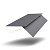 МеталлПрофиль Планка карнизная FASTCLICK 130х80 L=2м (VALORI-Grey-0,5 мм)