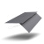 МеталлПрофиль Планка карнизная FASTCLICK 130х80 L=2м (VALORI-Grey-0,5 мм)