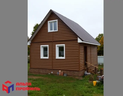 Альта-Профиль Сайдинг Blockhouse Премиум BH-02 акрил. 0,32м L=3,1м Красно-коричневый