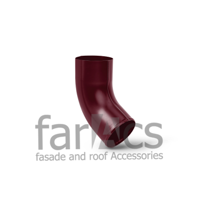 FarAcs СТАЛЬ 125/90 Колено сливное (Полиэстер-RAL 3005)