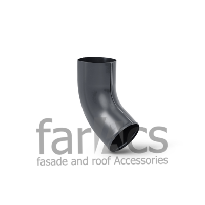 FarAcs СТАЛЬ 125/90 Колено сливное (Полиэстер-RAL 7024)