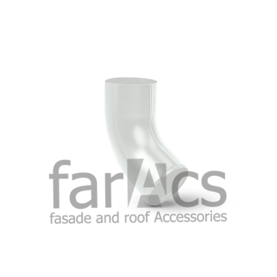 FarAcs СТАЛЬ 125/90 Колено сливное (Полиэстер-RAL 9003)