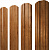 Grand Line Штакетник Twin фигурный  (Print-Double Elite-Golden Wood-0,45 мм)