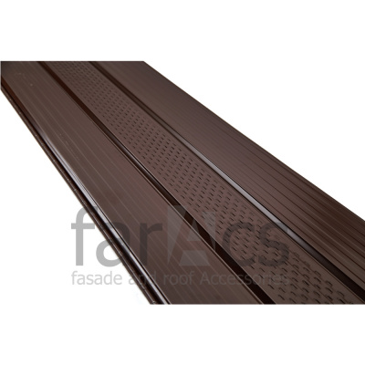 FarAcs Софит 0,375 L=3м центр. перфорация (-Полиэстер-0,35-0,37мм-RAL8017)