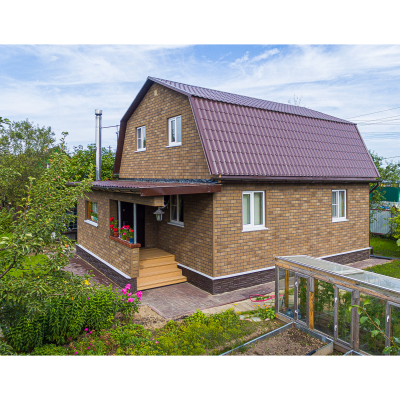 Технониколь HAUBERK NEW Фасадная плитка Кирпич 2 м2 Песчаный