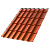 МеталлПрофиль Металлочерепица Ламонтерра-X (Agneta-Copper\Copper-0,5 мм)