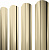 Grand Line Штакетник Полукруглый Slim фигурный  (Satin-Ral 1015-0,5 мм)