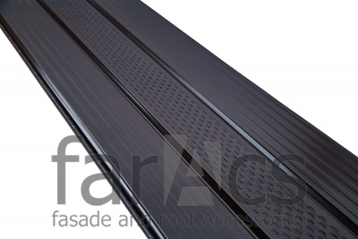 FarAcs Софит 0,375 L=3м центр. перфорация (-Полиэстер-0,35-0,37мм-RAL7024)