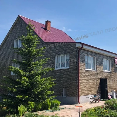 МеталлПрофиль Сайдинг Lбрус-15х240 0,264 без перфорации (-Ecosteel-0,5 мм-Белый Камень ПР)