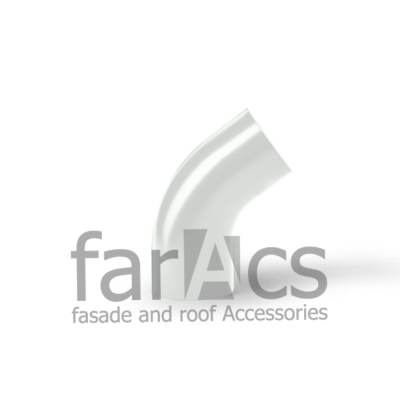FarAcs СТАЛЬ 125/90 Колено трубы 60° (Полиэстер-RAL 9003)