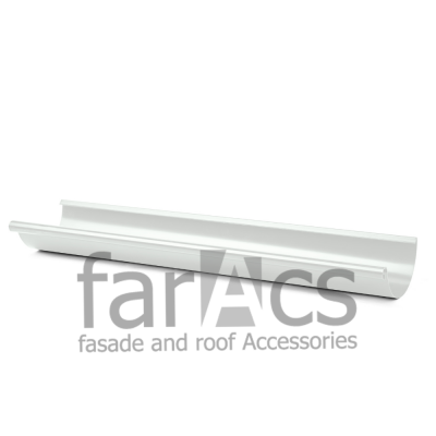 FarAcs СТАЛЬ 125/90 Желоб водосточный L=3м (Полиэстер-RAL 9003)