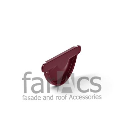 FarAcs СТАЛЬ 125/90 Заглушка желоба полукруглого (Полиэстер-RAL 3005)