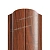 МеталлПрофиль Штакетник металлический ELLIPSE-O 19х126 (Ecosteel-Мореный Дуб-0,5 мм)