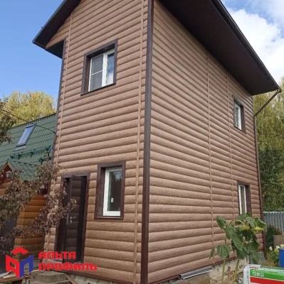 Альта-Профиль Сайдинг Blockhouse Люкс BH-03 0,222м L=3м Орех