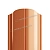 МеталлПрофиль Штакетник металлический МП ELLIPSE-O 19х126 (Agneta-Copper\Copper-0,5 мм)
