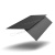 МеталлПрофиль Планка карнизная FASTCLICK 130х80 L=2м (VALORI-DarkGrey-0,5 мм)