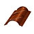 МеталлПрофиль Планка конька круглого R110 L=2м (Agneta-Copper\Copper-0,5 мм)