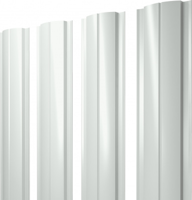 Grand Line Штакетник Полукруглый Slim  (Полиэстер-Ral 9003-0,45 мм)