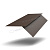 МеталлПрофиль Планка карнизная FASTCLICK 130х80 L=2м (VALORI-DarkBrown-0,5 мм)