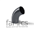 FarAcs СТАЛЬ PREMIUM 125/90 Колено трубы < 60° (PLU-RAL 7024)